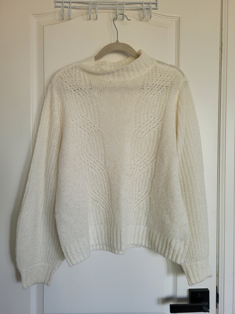 Joe Fresh Cream Cable-Knit Sweater